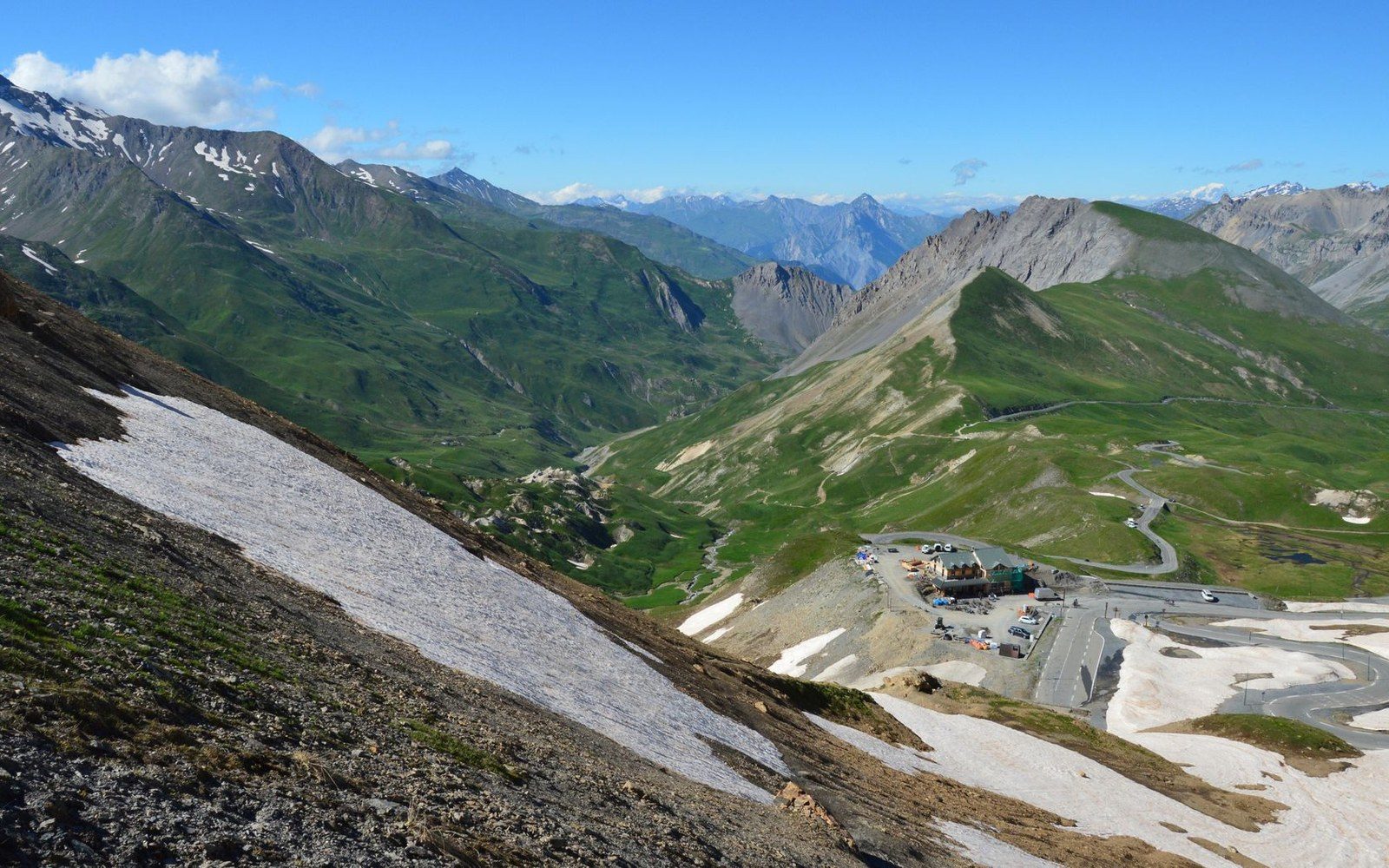 Col du Galibier northern hairpins tunnel entrance switchbacks