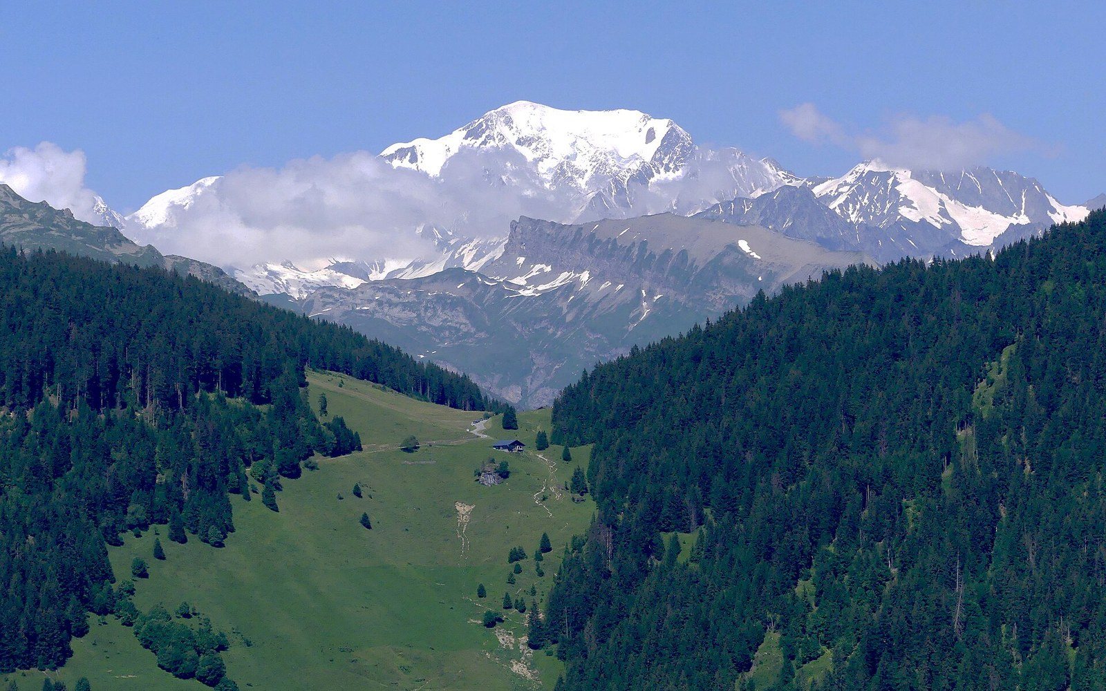 Mont Blanc Grand Plateau snowfield Montagne de la Côte